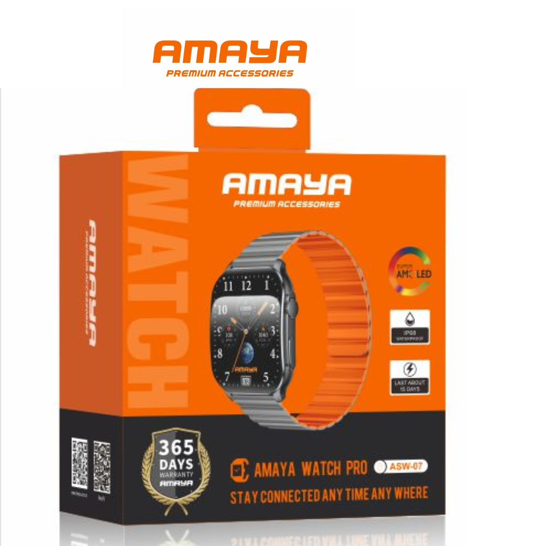 Amaya Pro AMOLED ASW-07 Smartwatch – Big Display, Bold Performance