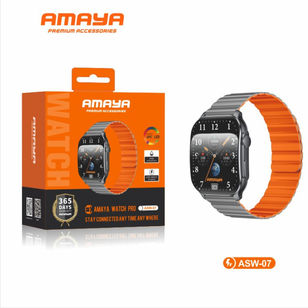 Amaya Pro AMOLED ASW-07 Smartwatch – Big Display, Bold Performance