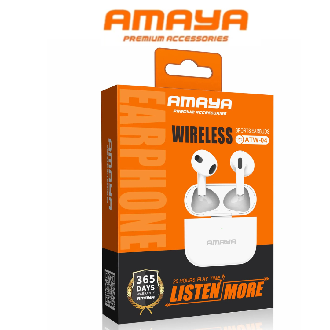 Amaya ATW-04 True Wireless Earbuds | BT 5.4, 20H Playback