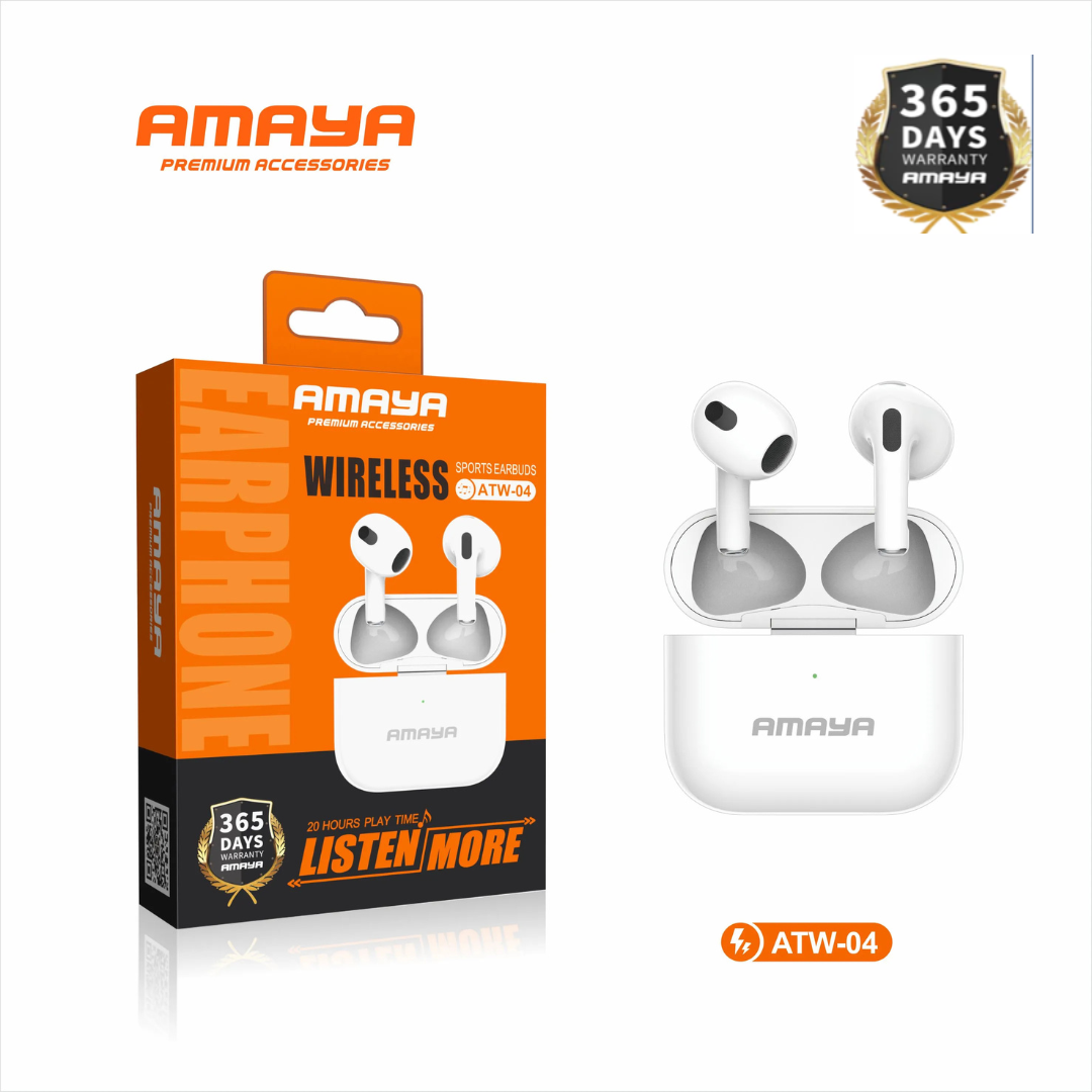 Amaya ATW-04 True Wireless Earbuds | BT 5.4, 20H Playback