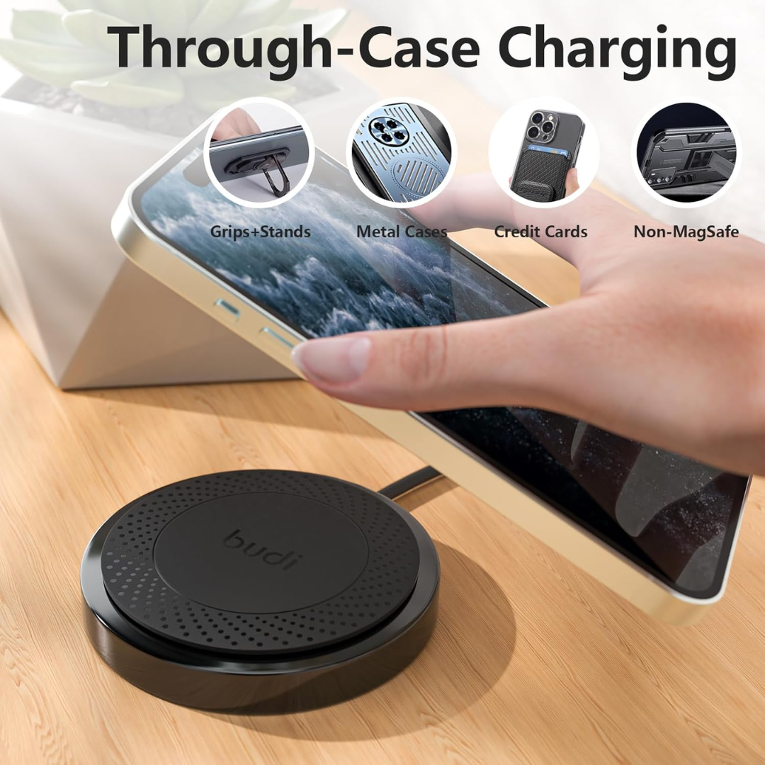 Wireless Charging Wall Charger – 15W/10W Fast Charging