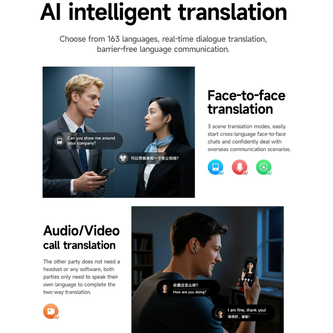 HOCO EQ27 AI TRANSLATION  EARBUDS - ANC+ENC