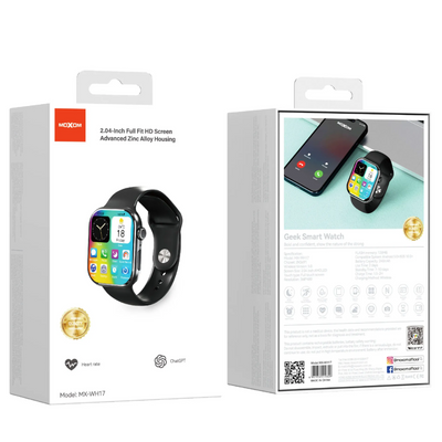 Moxom MX-WH17 Smartwatch – 2.04" HD AMOLED, Wireless Charging